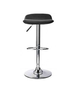 Ohio Faux Leather Bar Stool In Black
