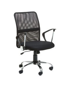 Otena Fabric Upholstered Home And Office Chair In Black