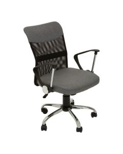 Otena Fabric Upholstered Home And Office Chair In Grey