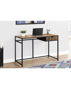 Ottawa Home Office Ergonomic Laptop Desk Table With Drawer In Nutmeg Black