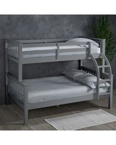 Otto Wooden Trio Bunk Bed In Grey