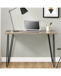 Owen Retro Wooden Computer Desk In Rustic Oak