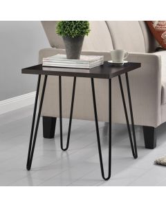 Owen Retro Wooden End Table In Espresso