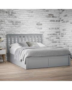 Oxford Wooden King Size Bed In Grey