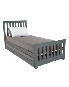Oxford Wooden Single Bed With Guest Bed In Grey