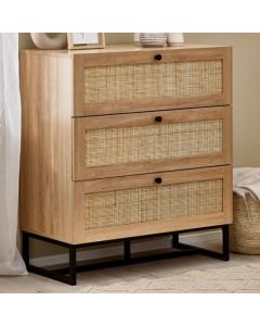 Padstow Wooden Chest Of 3 Drawers In Oak