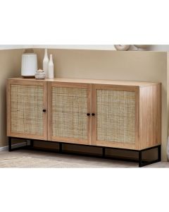 Padstow Wooden Sideboard In Oak With 3 Doors