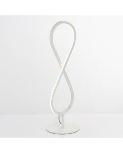 Paradox Table Lamp In Matt White With White Acrylic Diffuser
