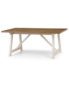 Pembroke Wooden Dining Table In Oak And Ivory