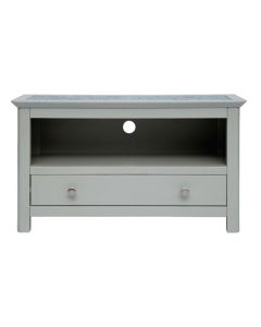 Perth Natural Stone Top TV Stand In Grey With 1 Drawer