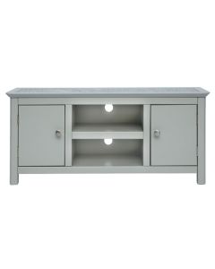 Perth Natural Stone Top TV Stand In Grey With 2 Doors