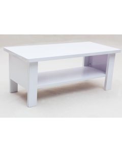 Peru Rectangular Wooden Coffee Table In High Gloss White