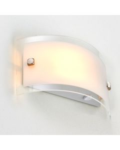 Phelps Clear And Frosted Glass Wall Light In Chrome
