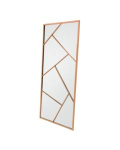 Phoenix Floor Standing Mirror In Rose Gold Frame