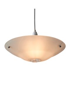 Pisa Clear And Frosted Glass Ceiling Pendant Light In Chrome