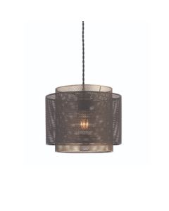 Plexus Large Ceiling Pendant Light In Matt Black And Antique Brass