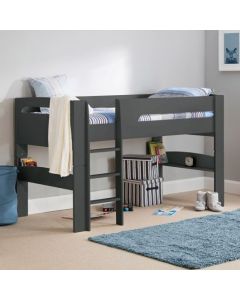 Pluto Wooden Midsleeper Bunk Bed In Anthracite