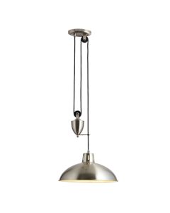 Polka Rise And Fall LED Ceiling Pendant Light In Satin Nickel