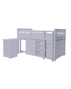 Porto Mid Sleeper Bunk Bed Set In Grey