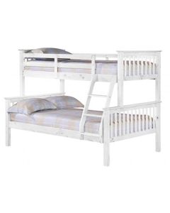 Porto Wooden Triple Sleeper Bunk Bed In White