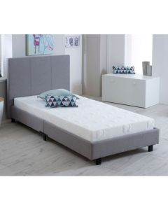 Prado Fashion Fabric Upholstered Single Bed In Grey