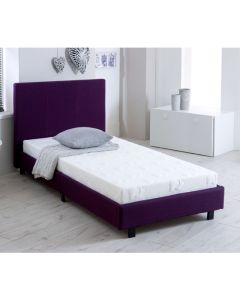 Prado Fashion Fabric Upholstered Single Bed In Purple