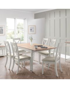 Provence Extending Dining Table In Grey With 6 Chairs