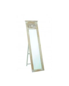 Provence Tall Bedroom Mirror In Weathered Oak Wooden Frame