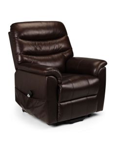 Pullman Faux Leather Rise And Recline Chair In Brown