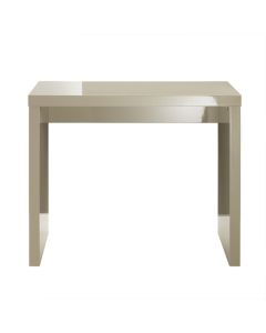 Puro Wooden Console Table In Stone High Gloss