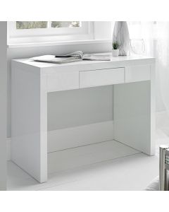 Puro Wooden Dressing Table In White High Gloss