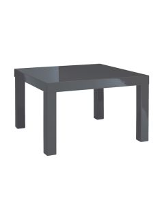 Puro Wooden Lamp Table In Charcoal High Gloss