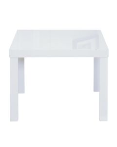 Puro Wooden Lamp Table In White High Gloss