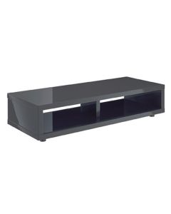 Puro Wooden TV Stand In Charcoal High Gloss