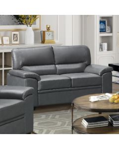 Rachel LeatherGel And PU 2 Seater Sofa In Grey