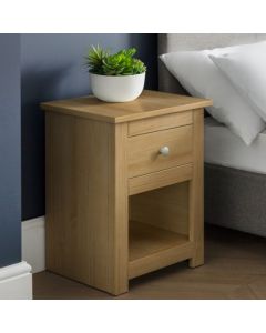 Radley Wooden 1 Drawer Bedside Cabinet In Waxed Pine