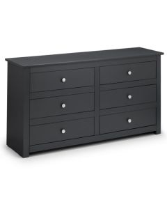 Radley Wooden Chest Of Drawers In Anthracite With 6 Drawers