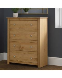 Radley Wooden Chest Of Drawers In Waxed Pine With 4 Drawers