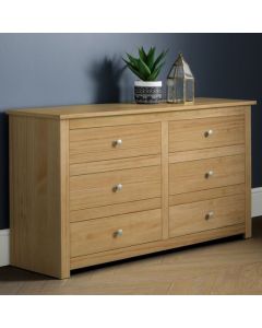 Radley Wooden Chest Of Drawers In Waxed Pine With 6 Drawers