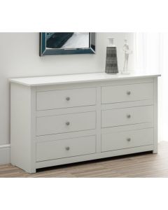 Radley Wooden Chest Of Drawers In White With 6 Drawers