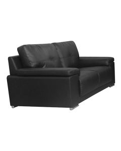 Ranee Leather And PU 2 Seater Sofa In Black