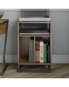 Regal Wooden Turntable Bookcase In Walnut