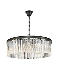 Richmond 10 Bulbs Decorative Round Ceiling Pendant Light In Crystal