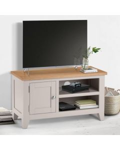 Richmond Wooden 1 Door TV Stand In Elephant Grey