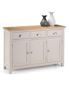 Richmond Wooden 3 Doors 3 Drawers Sideboard In Elephant Grey