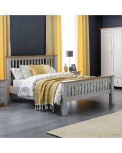 Richmond Wooden Double Bed In Oak And Grey