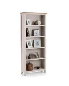 Richmond Wooden Tall Bookcase In Elephant Grey