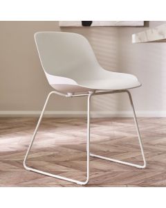 Rocco Plastic Dining Chair In White