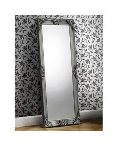 Rococo Lean-to Dress Mirror In Pewter Effect