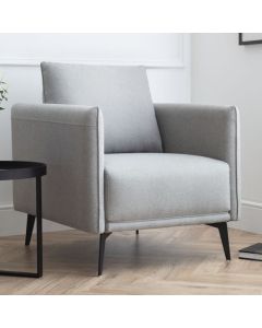 Rohe Platinum Wool Effect Armchair In Grey